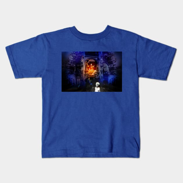 100 Keys ghostly little girl golden keys nightmare mansion Kids T-Shirt by sandpaperdaisy